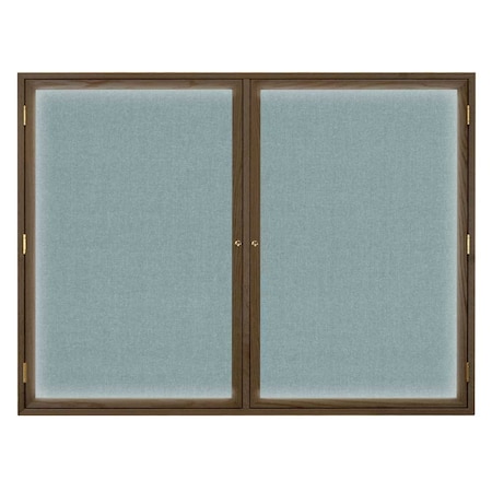 United Visual Products Triple Door Indoor Enclosed Easy Tack Bo UV306EZ-GREEN-WHITE